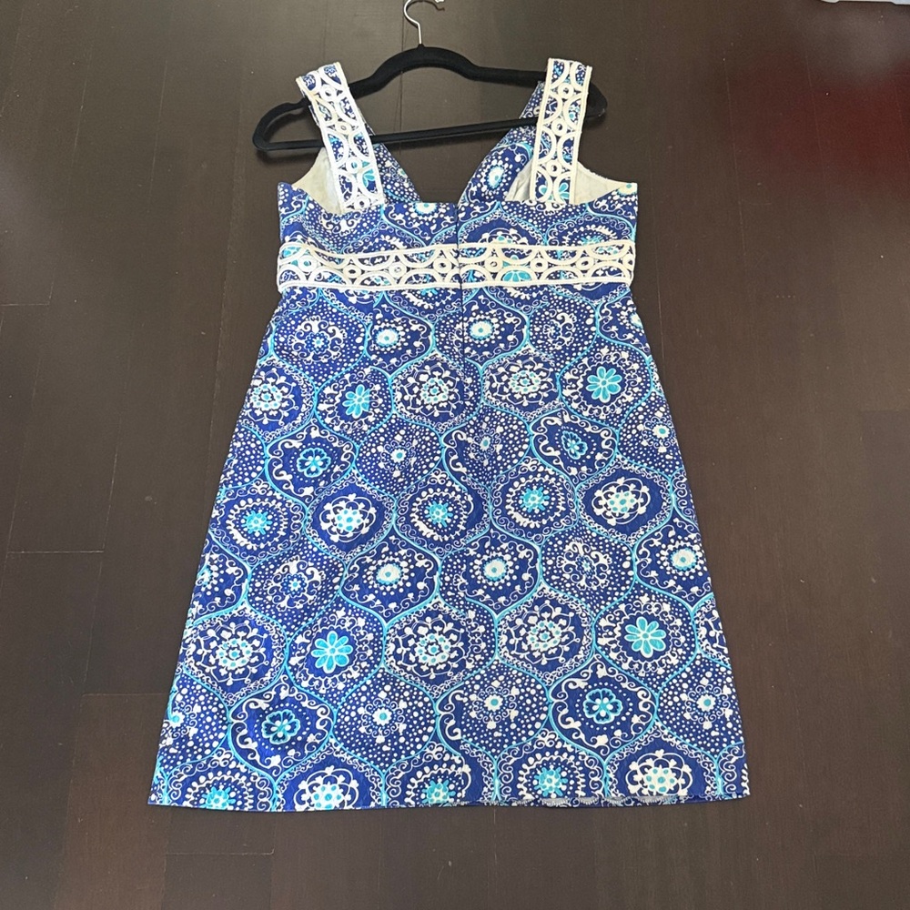 Trina Turk Blue and White Floral Mini Dress - Picture 10 of 11